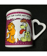 Vintage 80s Valentine Gift Garfield Funny Mug &quot;I Sent For Cupid Not Supi... - $42.85 CAD