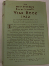 The New Standard Encyclopedia Year Book 1932. Edited by Frank H. Vizetel... - $15.00
