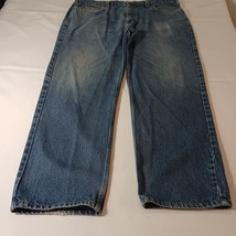 Carhartt Men's Blue Denim Jeans Measured Size 39×29 image 9