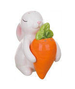 Ceramic Bunny Holding Carrot Salt and Pepper Shaker Set - £7.95 GBP