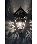 Outdoor wall light sconce- Moroccan Wall Sconce- Moroccan pierced lighti... - $1,155.96 MXN