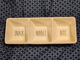 Rae Dunn • SNACK NIBBLE BITE • Divided Serving Dish - £15.47 GBP