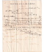 1880-81 Grand Lodge F &amp; AM Michigan Arkansas Letter + 2 Receipts - $16.97 CAD