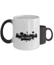 Las Vegas Skyline silhouette,  Heat Sensitive Color Changing Coffee Mug, Magic  - £19.97 GBP