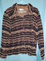 COLDWATER CREEK  Long Sleeve Button Up Shirt/ Jacket XL SMOKE FREE HOME - $14.01