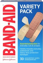 Band Aid Brand Adhesive Bandages Variety Pack 30 Assorted Sizes 1 Pack - £5.58 GBP