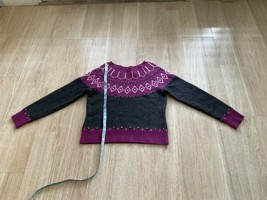 Context Petite Sweater Women’s Size S Wool Angora Rabbit Hair Purple Grey - £25.62 GBP