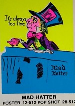 Pop Shot Sticker Mad Hatter Psychedelic Mod Hippy Art Vintage Tom Gatz 1960s - £94.57 GBP
