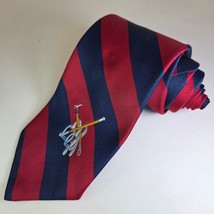 Vintage Dayton&#39;s For Men Repp Tie Polo Club Equestrian Navy Red Stripes ... - $29.99