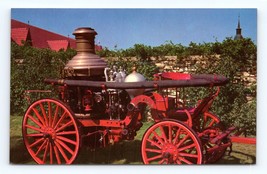 Horse-Drawn Fire Engine Grants Farm St Louis Missouri MO Chrome Postcard B15 - £2.10 GBP