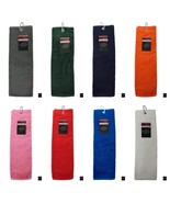 Brand Fusion Tri-Fold Velour Golf Handtuch Marineblau, Grau, Schwarz, We... - €8,75 EUR