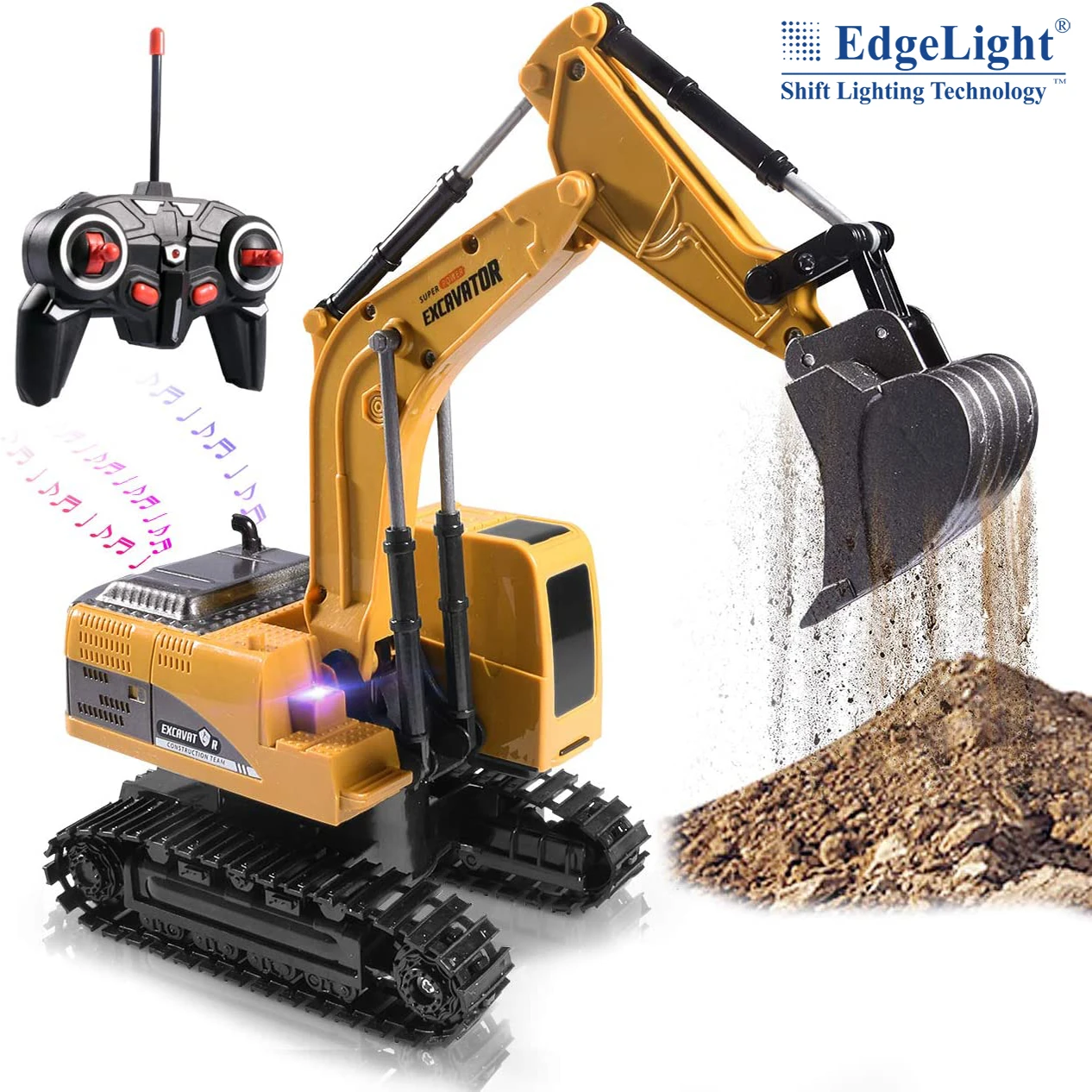 1:24 RC Excavator Dumper Car Remote Control Engineering Sand Digger Construction - £28.44 GBP