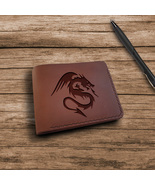 Gifts for Men Personalized Customized Personalised Leather Engraved Mens Wallet - $45.00