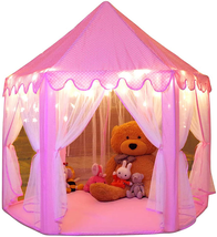 Princess Tent Girls Large Playhouse Kids Castle Play Tent with Star Ligh... - $974.97 MXN