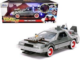 DeLorean Brushed Metal Time Machine with Lights &quot;Back to the Future Part III&quot; (1 - $85.43