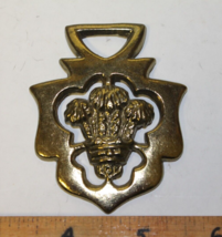 Vintage Horse Brass Prince Of Wales Martingale Equine Medallion Decoration - £9.48 GBP