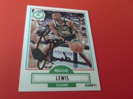 1990 Reggie Lewis Fleer # 11 Celtics Signed Nm /MINT Or Better - £138.27 GBP