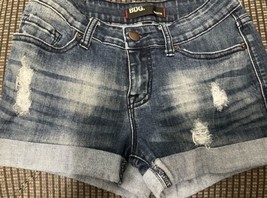 BDG Urban Outfitters Size 27 Distressed Mid Rise 5 Pocket Shortie Denim Shorts . - £11.65 GBP