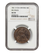 1861-O 50C NGC AU50 (CSA Obverse, Die Crack) - $6,365.63