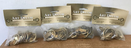 Lot 40 Art Decor Claire Fabrics Satin Gold Champagne Brass Curtain Clip Rings - $36.99