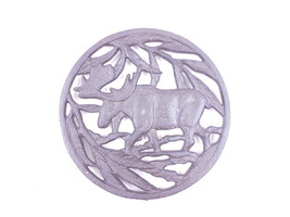 [Pack Of 2] Cast Iron Moose in the Forest Kitchen Trivet 7.5&quot;&quot; - £45.03 GBP