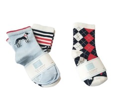 Janie &amp; Jack Boys Best In Snow Argyle Or Stripe/Dog Print Socks  - $6.92+