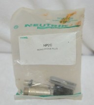 Neutrik NP2C Mono Phone Plug Quarter Inch Male 2 Pole 18AWG - £6.85 GBP