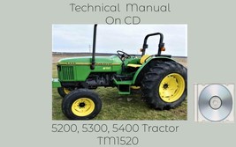 John Deere 5200 5300 5400 5500 Tractor Diagnostic Repair Technical Manual TM1520 - £14.86 GBP+