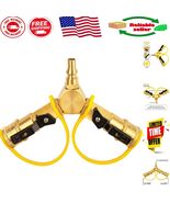1/4&quot; RV Propane Quick Connect Y Splitter Adapter with Shut-Off Valve – D... - $1,032.17 MXN