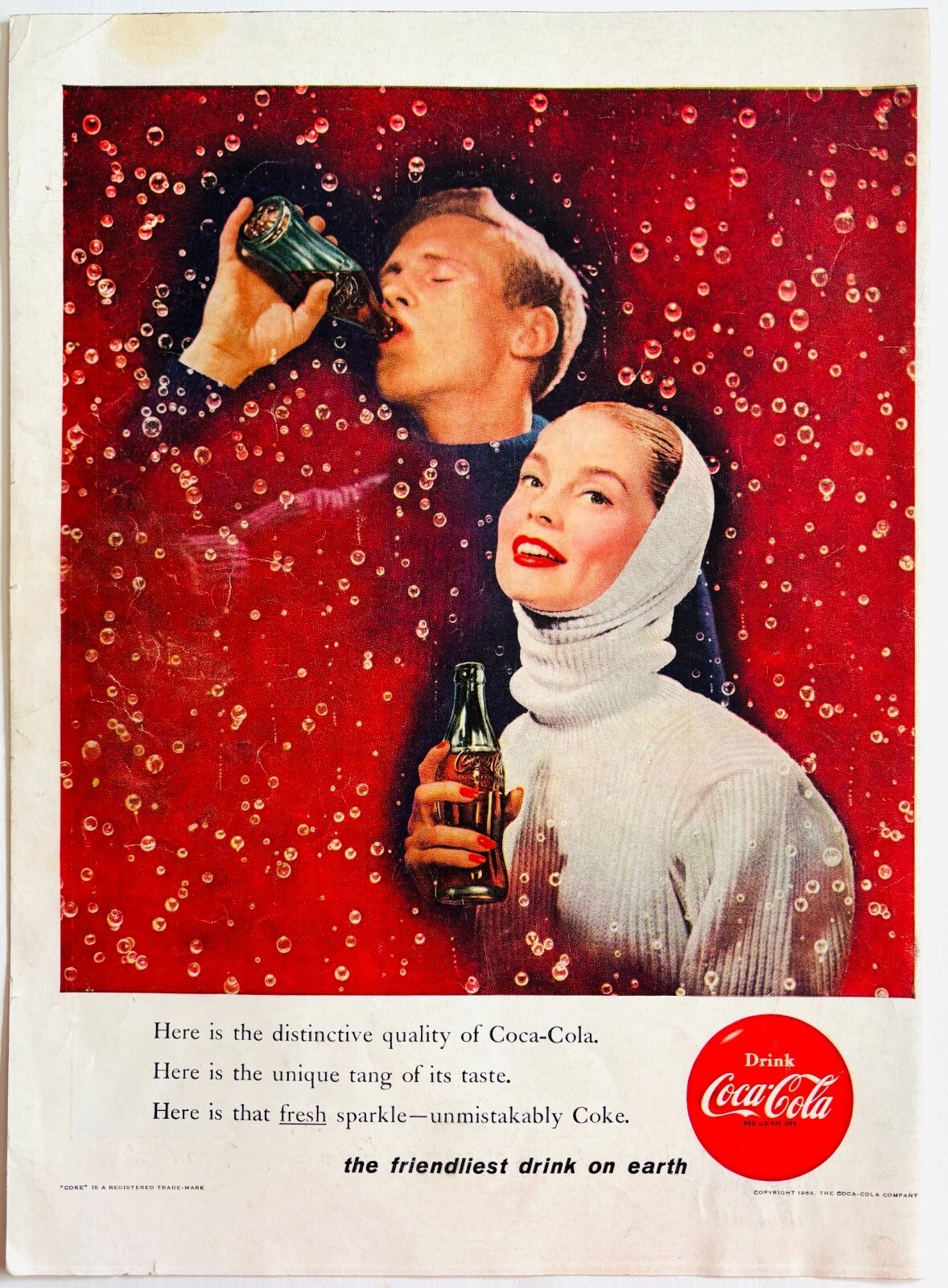 1956 Coca Cola Coke Advertisement Vintage Soda Pop Soft Drink Beverage DWYY5 Item image 2