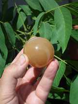 Honey calcite sphere // Calcite crystal // Crystal ball - $41.11