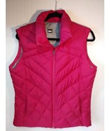 REI Coop Down Vest Women Large Berry Puffer Feathers Quilted Outdoor Gor... - £24.25 GBP