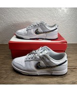 Nike Dunk Low Shoes Sneakers Kicks Men&#39;s Size 8 DV6482-100 Rainbow Swoos... - $1,094.65 MXN