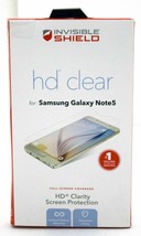 NEW Zagg InvisibleShield HD Clear GALAXY NOTE 5 Screen Protector Clarity Samsung - £3.67 GBP