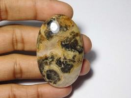 Black Crazy lace agate Gemstone Natural Black Crazy lace agate Cabochons Handmad - $20.00