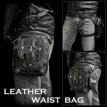Norbinus PU Leather Men Waist Bags Motorcycle Thigh Hip Drop Leg Belt Bag Female - £64.34 GBP