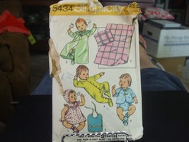 Simplicity 5434 Babies Layette Pattern - Size 6 Months (13-18 lbs) - $10.47