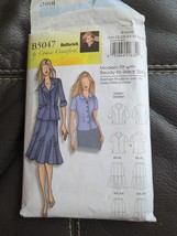 Butterick 5047 Plus Size Jacket Button Front Shirt Skirt Womens XXL 6X Pattern - £7.63 GBP