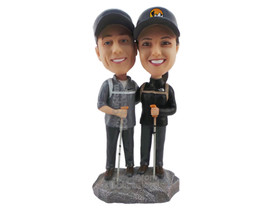 Custom Bobblehead Hiking Outdoor Couple - Wedding &amp; Couples Couple Personalized  - £119.56 GBP