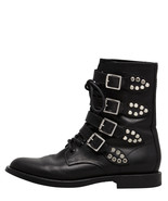 NEW Saint Laurent Military Boots Rangers Chain Moto Leaf Studded Buckle ... - $12,090.01 MXN