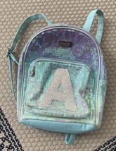 Girl’s JUSTICE Mini Backpack “A” Sparkly Sequence - £12.65 GBP