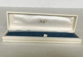 vintage wells jewelry store empty box for watch or braclet blue lined fl... - $19.75