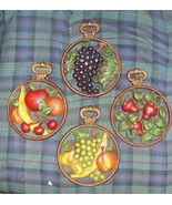 1975 Cast Iron Fruit Plaques by Sexton - $24.00