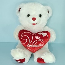 Dan Dee Sweetheart White Teddy 2016 Plush Stuffed Animal Be My Valentine Day 20” - £25.31 GBP