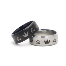 Retro Stainless Steel Kingdom Hearts &amp; Crowns Theme Ring - Men&#39;s / Gents - $13.99