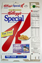 1997 Empty Kellogg&#39;s Special K 12OZ Cereal Box SKU U198/138 - $18.99