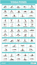 Vive Yoga Poster - Poses for Beginners and Experts - £11.85 GBP