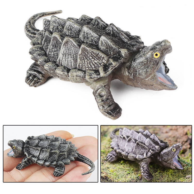 Alligator Snapping Turtle Lifelike Miniature Reptile Figurine - $9.89+