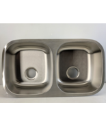 Builder 32 in Undermount 50/50 Double Bowl 18 Gauge Stainless Steel Kitc... - $142.56 CAD