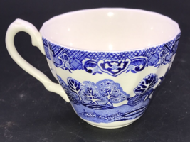VTG Churchill England Blue Willow Fluted Tea Cup 3.5&quot; Diameter 2.5&quot; Tall - $13.99